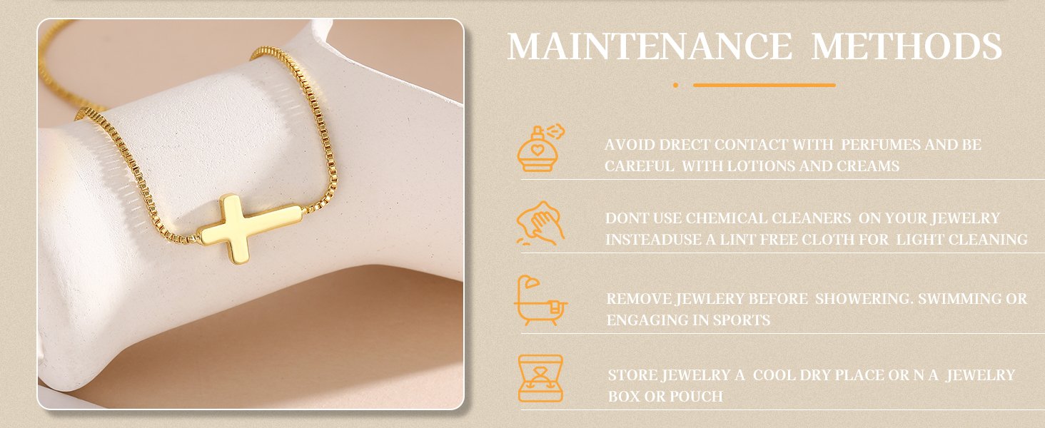 small gold cross necklace for women