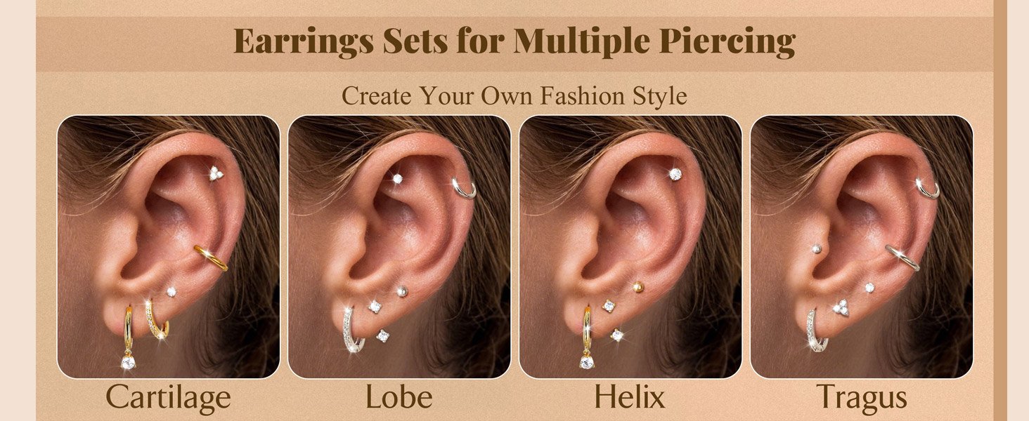  gold earrings for women surgical steel earrings