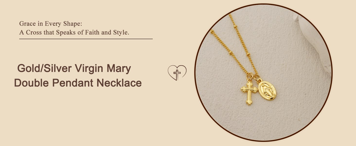 virgin mary cross necklace