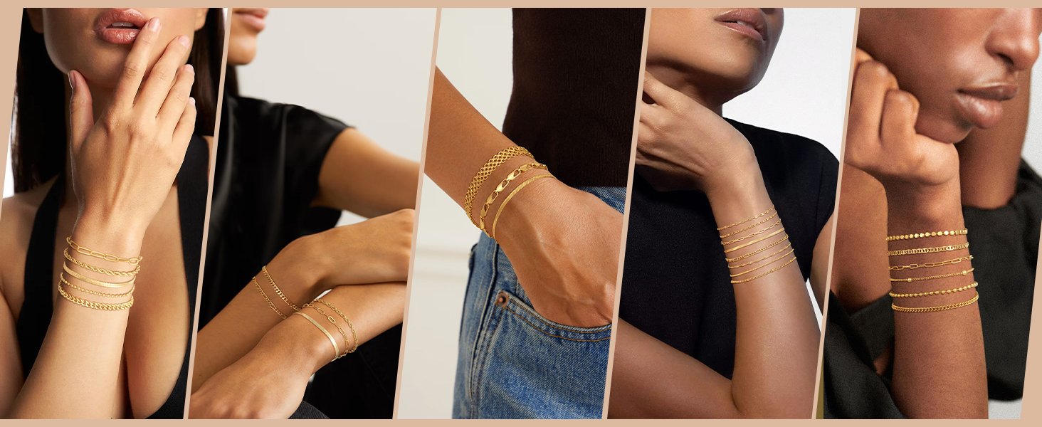 silver bracelet stack