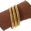 Gold Plated Bracelets for Women Gold Bangles for Women Chunky Bangle Bracelets for Women Bracelets Stack Tarnish Free Bangle Set of 3 for Women Accessories for Her Gifts