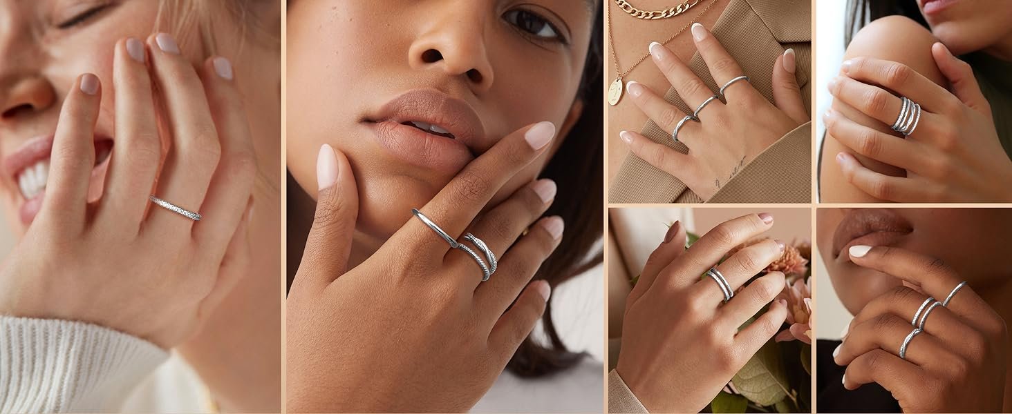 Stackable Silver Rings