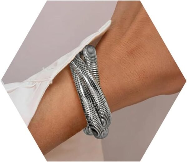 Gold Plated Bracelets for Women Gold Bangles for Women Chunky Bangle Bracelets for Women Bracelets Stack Tarnish Free Bangle Set of 3 for Women Accessories for Her Gifts