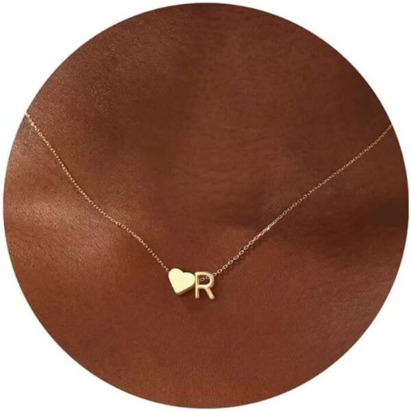 Valentines Day Gifts for Kids Teen Girls - Dainty   Gold Plated Heart Initial A-Z Pendant Necklace Trendy Jewelry Heart Necklaces Birthday Valentines Day Gifts for Girlfriend Wife Women