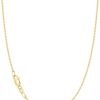 Gold Plated 925 Sterling Silver Chain Necklace for Women, 1.1mm Cable Chains Necklace Thin & Dainty & Sturdy Women's Chain Necklaces, 14/16/17/18/20/22/24 Inches