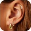Gold Silver Earrings Set for Women  Gold Silver Plated Dangle Studs Hoop Huggie Earring Pack Multiple Piercing Dainty Cartilage Earring Hypoallergenic Trendy Cubic Zirconia CZ Earring Stack Jewelry Gifts