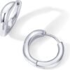 Gold Plated 925 Sterling Silver Posts Wavy Huggie Hoops | Twisted Wave Hoop Earrings for Women