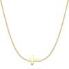 Cross Necklace for Women  Gold Silver Plated Dainty Small Cross Pendant Choker Simple Trendy Cute Cross Charm Chain Necklace Easter Basket Stuffers Baptism Religious Faith Jewelry Gift