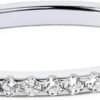 Gold Plated Solid 925 Sterling Silver CZ Simulated Diamond Stackable Ring Eternity Bands for Women
