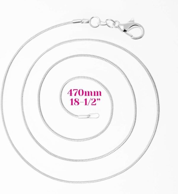 30 Pack Necklace Chain Silver Plated Necklace Snake Chains Bulk for Jewelry Making, 1.2 mm (18 Inches)