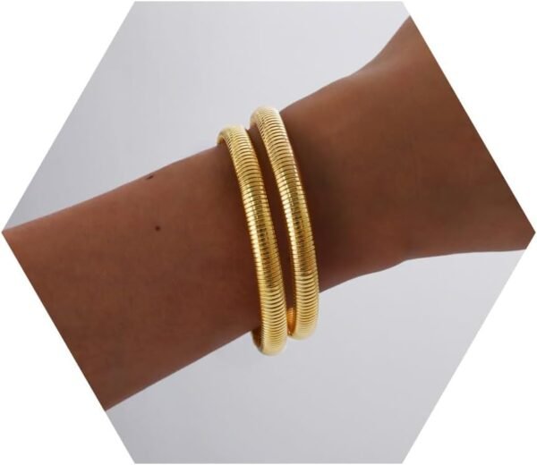 Gold Plated Bracelets for Women Gold Bangles for Women Chunky Bangle Bracelets for Women Bracelets Stack Tarnish Free Bangle Set of 3 for Women Accessories for Her Gifts