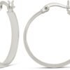 Gold or Sterling Silver Plated Polished Dome Hoop