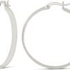 Gold or Sterling Silver Plated Polished Dome Hoop