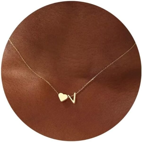 Valentines Day Gifts for Kids Teen Girls - Dainty   Gold Plated Heart Initial A-Z Pendant Necklace Trendy Jewelry Heart Necklaces Birthday Valentines Day Gifts for Girlfriend Wife Women