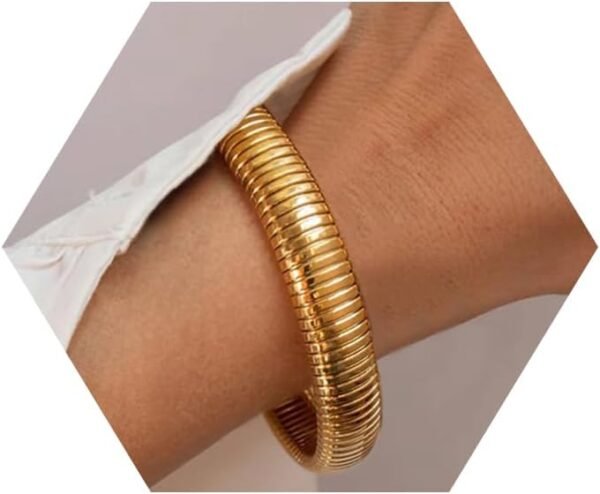 Gold Plated Bracelets for Women Gold Bangles for Women Chunky Bangle Bracelets for Women Bracelets Stack Tarnish Free Bangle Set of 3 for Women Accessories for Her Gifts