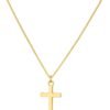 Cross Necklace for Women  Gold Silver Plated Dainty Small Cross Pendant Choker Simple Trendy Cute Cross Charm Chain Necklace Easter Basket Stuffers Baptism Religious Faith Jewelry Gift