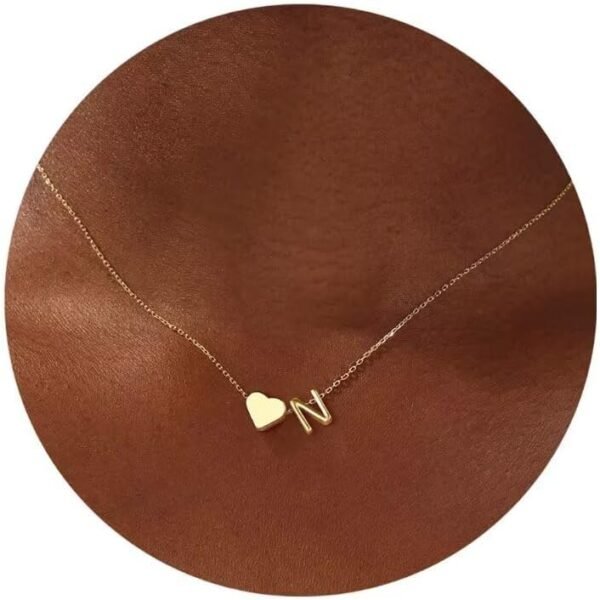 Valentines Day Gifts for Kids Teen Girls - Dainty   Gold Plated Heart Initial A-Z Pendant Necklace Trendy Jewelry Heart Necklaces Birthday Valentines Day Gifts for Girlfriend Wife Women