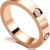 Love Friendship Ring   Gold-Plated Stainless Steel Promise Ring Wedding Band Jewelry Birthday Gifts for Women
