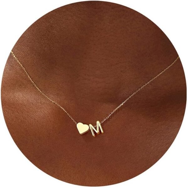 Valentines Day Gifts for Kids Teen Girls - Dainty   Gold Plated Heart Initial A-Z Pendant Necklace Trendy Jewelry Heart Necklaces Birthday Valentines Day Gifts for Girlfriend Wife Women