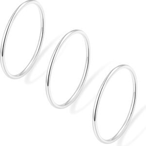 616L7WSfC9L._AC_SL1500_0775e323-3f0e-418f-9d56-80b62f8391a9 Gold Band Rings for Women Men Non Tarnish, Wedding Gold Plated Stackable Ring Set for Couples, Dainty Thin Plain Simple Promise Dome Band Thumb Pinky 1mm 3mm 5mm Jewelry Gift Comfort Fit Size 3-13