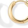 Gold Plated 925 Sterling Silver Posts Wavy Huggie Hoops | Twisted Wave Hoop Earrings for Women