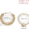 Gold-plated Bracelets for Women Dainty Boho Stackable Bracelet Set Chunky Layered Link Bangle for Women