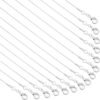 30 Pack Necklace Chain Silver Plated Necklace Snake Chains Bulk for Jewelry Making, 1.2 mm (18 Inches)
