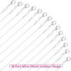30 Pack Necklace Chain Silver Plated Necklace Snake Chains Bulk for Jewelry Making, 1.2 mm (18 Inches)
