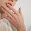 Gold Silver Plated Stacking Rings Set for Women  Dainty Stackable Thumb Knuckle Cute Ring for Women Pinky Finger Fashion Band Thin Simple Plain Chain CZ Rings Size 6-11