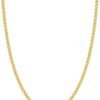 Silver Wheat Chain/ Plated Gold Chain Necklace for Men, 2.5mm 3mm Chains for Men, Stainless Steel Necklace Chains for Men and Women, Mens Chain Necklace 16 18 20 22 24 26 Inch