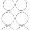 3 Pairs 925 Sterling Silver Hoop Earrings | Small White Gold Plated Hoop Earrings for Women (13mm,15mm,20mm??25mm,30mm,40mm,50mm,60mm)