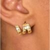 Gold Huggie Earrings for Women- Gold/Silver/Rose/Black Plated Heart Hoop Earrings Hypoallergenic Lightweight Hoops Gifts