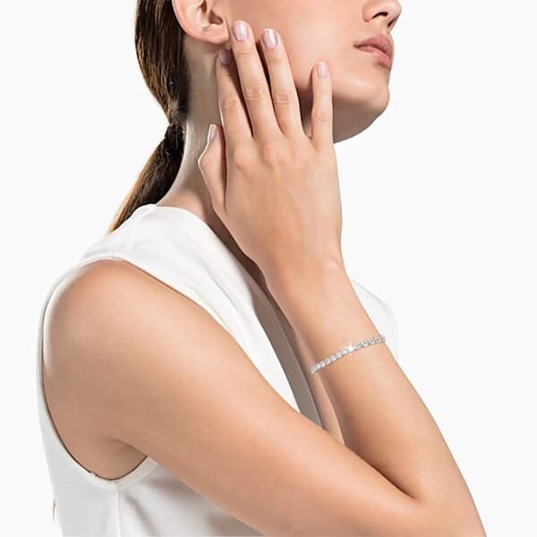 Tennis Bracelets for Women White Gold Plated Diamond AAA+ Cubic Zirconia CZ Dainty Classic Adjustable Slider Bracelet Silver Fashion Jewelry Wedding Gift