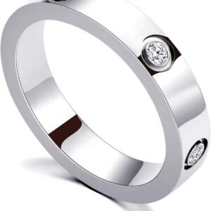 Love Friendship Ring   Gold-Plated Stainless Steel Promise Ring Wedding Band Jewelry Birthday Gifts for Women