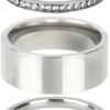 3pcs Stackable Rings Set, Silver Plated Stacking Rings for Women Versatile Stylish and Simple Jewelry Accessories for Women Birthday (2 Sizes)