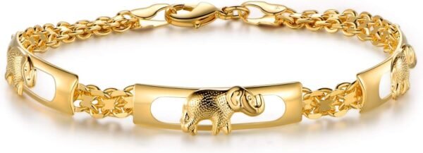Gold Plated Elephant Bracelets Elephant Gifts For Women Elephant Jewelry
