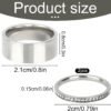 3pcs Stackable Rings Set, Silver Plated Stacking Rings for Women Versatile Stylish and Simple Jewelry Accessories for Women Birthday (2 Sizes)