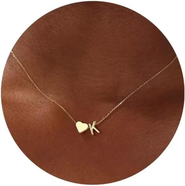 Valentines Day Gifts for Kids Teen Girls - Dainty   Gold Plated Heart Initial A-Z Pendant Necklace Trendy Jewelry Heart Necklaces Birthday Valentines Day Gifts for Girlfriend Wife Women