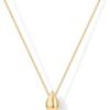Gold Plated Dainty Pear Pendant Necklace for Women | Tear Pendant Necklaces