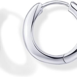 Gold Plated 925 Sterling Silver Posts Wavy Huggie Hoops | Twisted Wave Hoop Earrings for Women