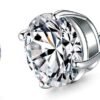 925 Sterling Silver Stud earrings Set | White Gold Plated Hypoallergenic Stud Earrings | Cubic Zirconia Stud Earrings for Women (2mm,3mm,4mm,5mm,6mm,7mm) 8 CZ colors options