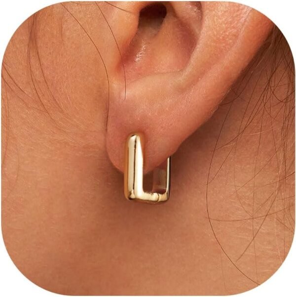 Gold Huggie Earrings for Women- Gold/Silver/Rose/Black Plated Heart Hoop Earrings Hypoallergenic Lightweight Hoops Gifts