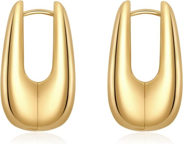 Trendy Gold Plated Knot Earrings for Women Chunky Statement Drop Dangle Earrings Lightweight Hypoallergenic Fashion Accessories Gold Jewelry Gifts for Womens