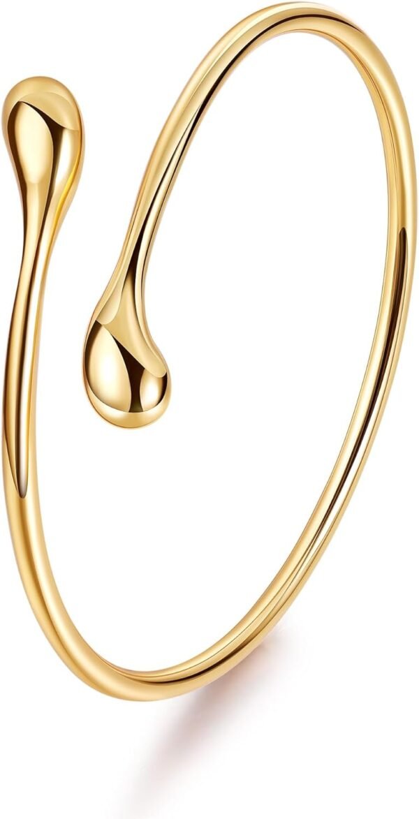 Gold Plated Cuff Bracelets for Women Open Adjustable Gold Cuff Bangle Bracelets Thick Hammered Wrist Cuff Bracelets Thin Minimalist Gold Cuff Bracelet