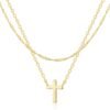 Gold Necklace for Women  Gold/Silver Plated Choker Diamond Necklace Set for Women Simple Dainty CZ Gold Chain Trendy Jewelry Accessories