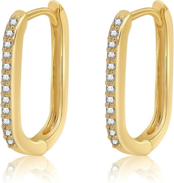 Chunky Gold Stud Earrings for Women  Gold Plated Hypoallergenic Earrings Statement Trendy Fashion Gold Jewelry Gifts