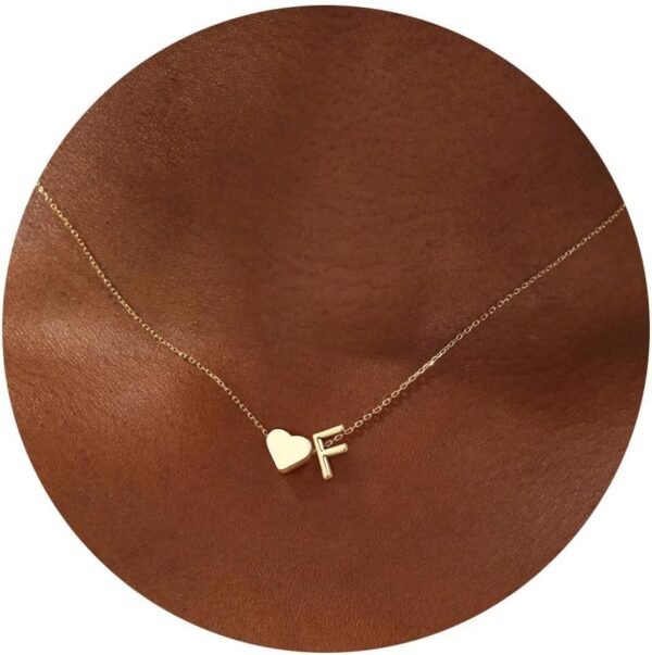 Valentines Day Gifts for Kids Teen Girls - Dainty   Gold Plated Heart Initial A-Z Pendant Necklace Trendy Jewelry Heart Necklaces Birthday Valentines Day Gifts for Girlfriend Wife Women