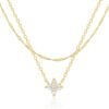 Gold Necklace for Women  Gold/Silver Plated Choker Diamond Necklace Set for Women Simple Dainty CZ Gold Chain Trendy Jewelry Accessories