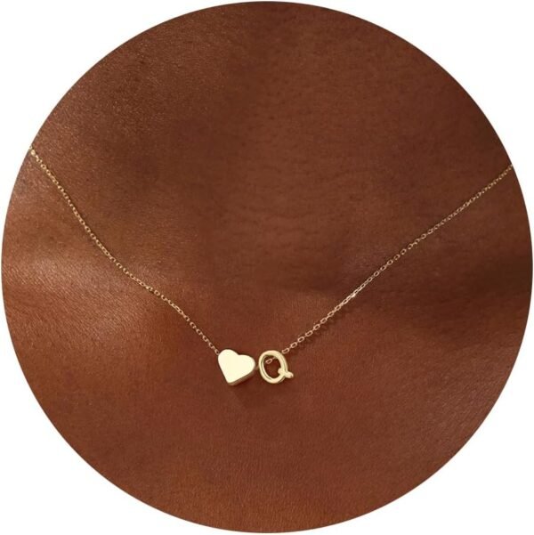 Valentines Day Gifts for Kids Teen Girls - Dainty   Gold Plated Heart Initial A-Z Pendant Necklace Trendy Jewelry Heart Necklaces Birthday Valentines Day Gifts for Girlfriend Wife Women