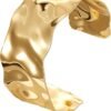 Gold Plated Cuff Bracelets for Women Open Adjustable Gold Cuff Bangle Bracelets Thick Hammered Wrist Cuff Bracelets Thin Minimalist Gold Cuff Bracelet